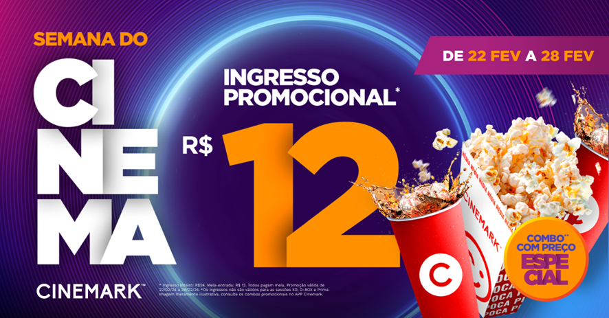 Market Place recebe a 4ª Semana do Cinema com ingressos a R＄12 e combos promocionais